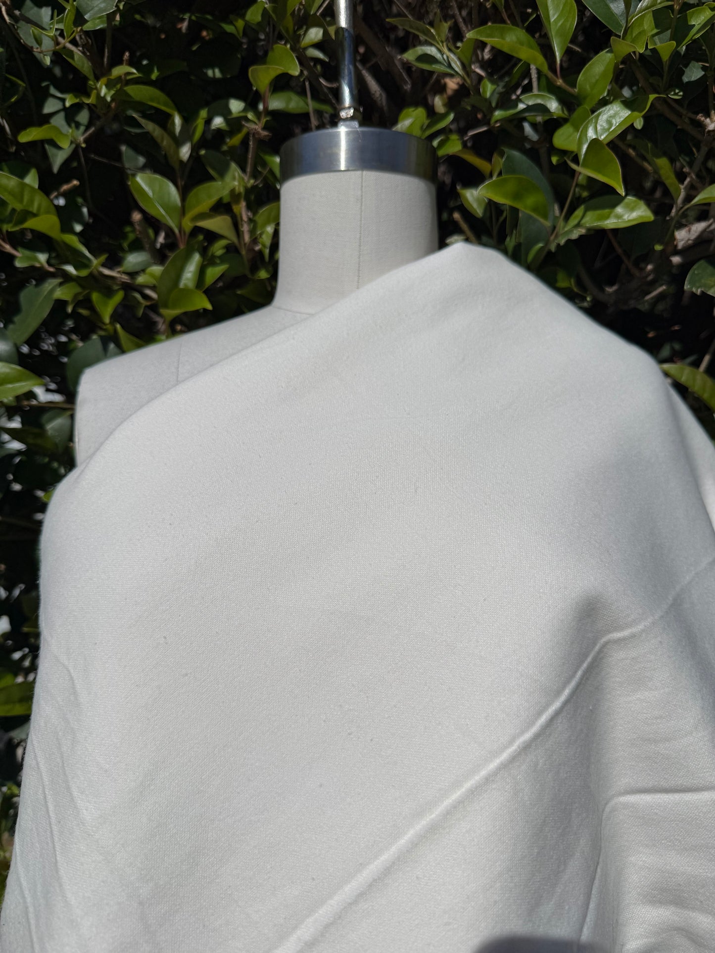 Natural White Solid Cotton Flannel "Cotton Clouds"