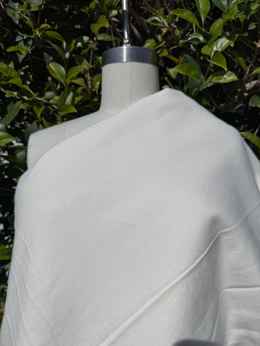 Natural White Solid Cotton Flannel "Cotton Clouds"