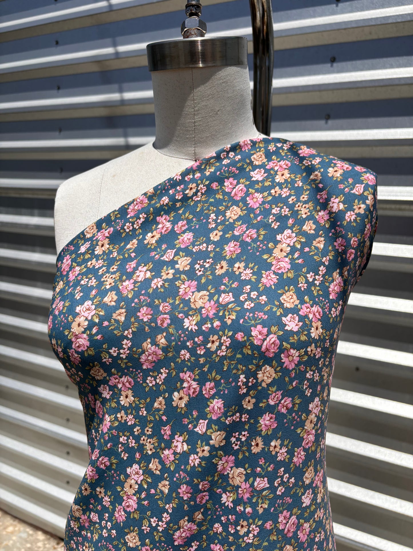 Blue Lavender Ditsy Floral Polyester Woven "Mia's Garden"