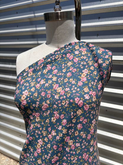 Blue Lavender Ditsy Floral Polyester Woven "Mia's Garden"