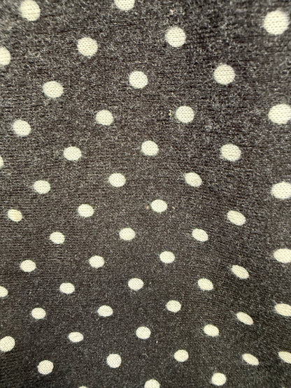 Black White Polka Dot Hacci Sweater Knit “Lucy Freckles”
