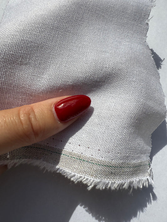 Optic White Cotton Linen Solid Blend "Pure Cloud’