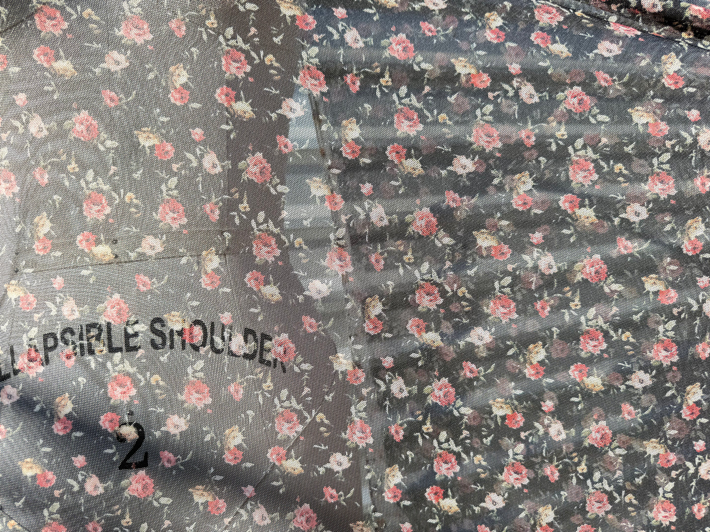 Black Red Green White Rose Floral Print Micro Mesh Stretch Knit "Blooming Rose"