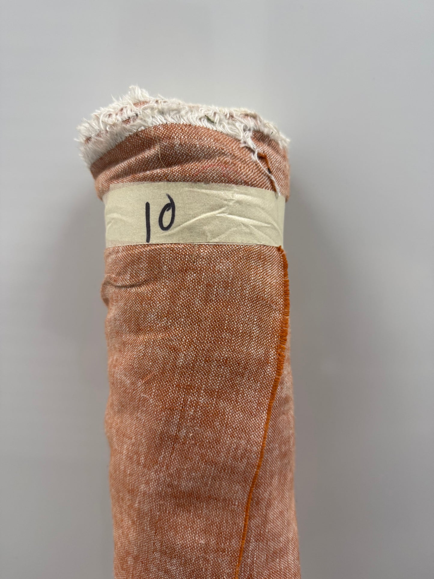 Orange Rust Speckle Linen  10 Yards