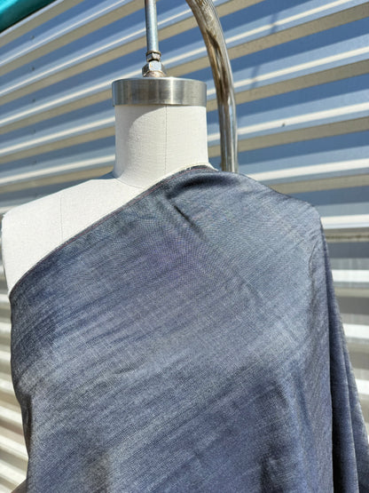Lightweight Denim Shirting Medium Blue Tencel Cotton Woven "Whitney"