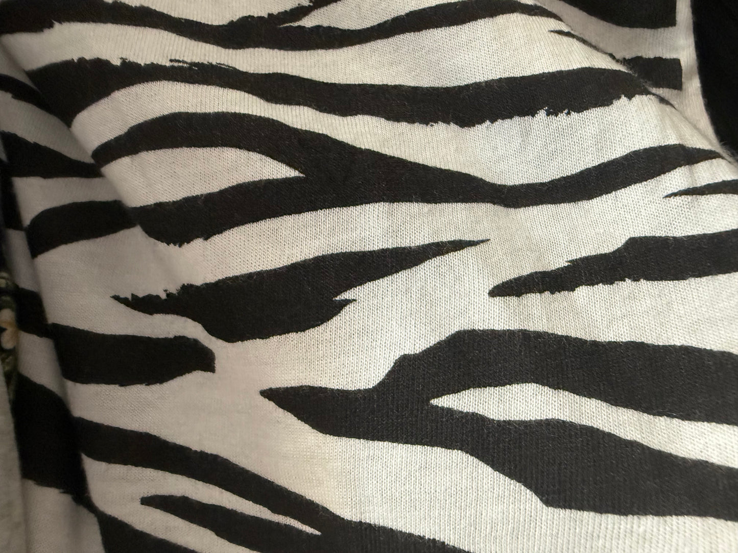 White Black Zebra Cotton Spandex Jersey “Chill Zebra”