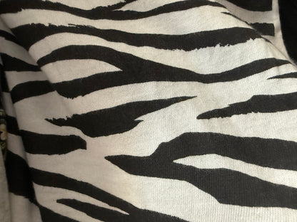 White Black Zebra Cotton Spandex Jersey “Chill Zebra”