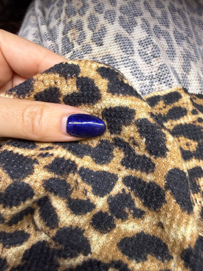 Leopard Print Animal Rayon Spandex Thermal Knit “Cozy Kitty”