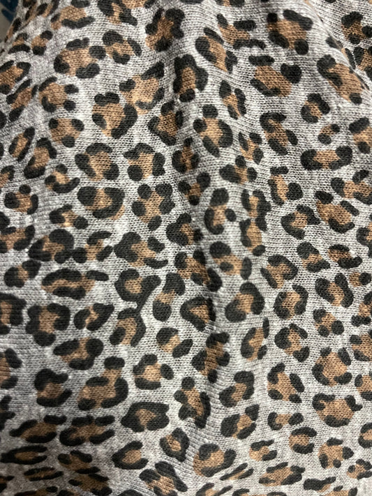 Leopard Gray Yellow Black Animal Print Soft Vintage Cotton Jersey "Wild'n'Comfy"