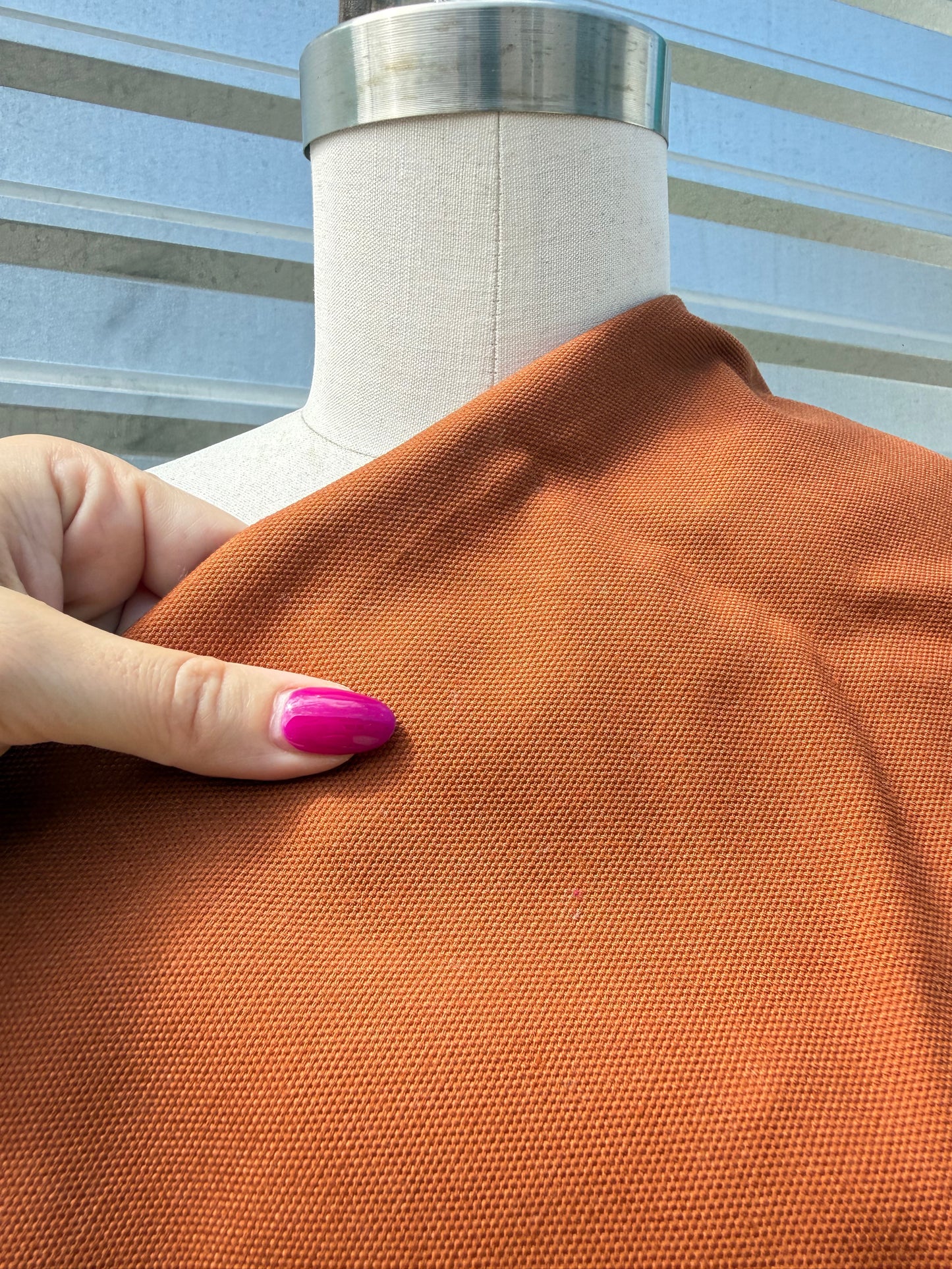 Dark Rust Brown Cotton Canvas "Lakeside Hill”