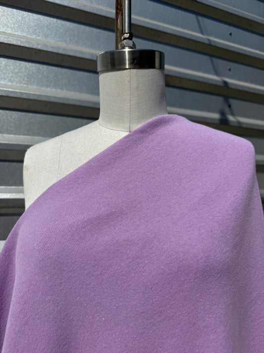'Lilly' Lilac Purple Cotton Spandex 1x1 Rib Knit Jersey – Deadstock | Pre-Cut Yardage