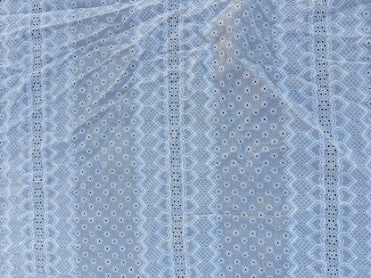 White Heart Eyelet Cotton Woven “Lovely Eyes”