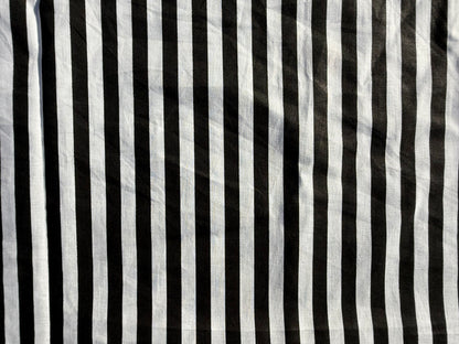 WhiteBlack Stripe Cotton Poplin Shirting Woven "Classic B. Juice"