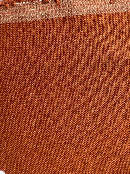 Rust Brown Orange Cotton Linen Solid Blend "Rusty Roots"