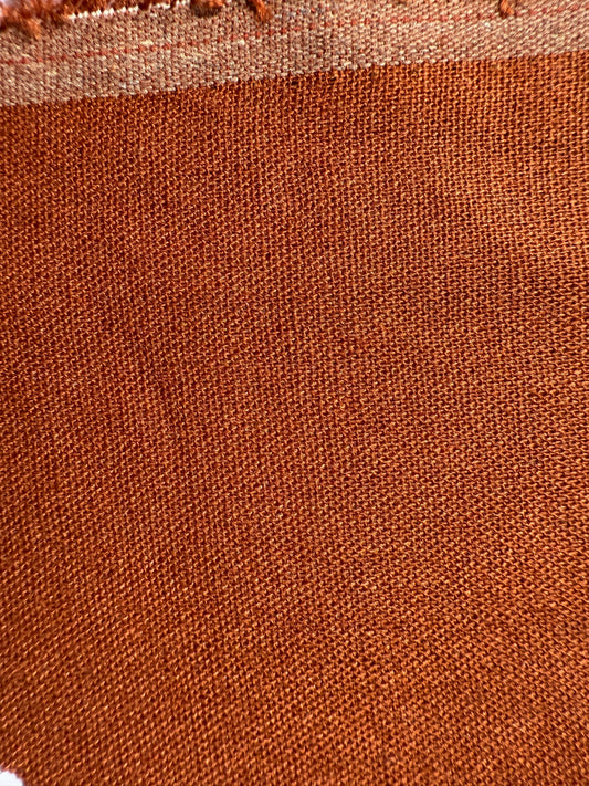 Rust Brown Orange Cotton Linen Solid Blend "Rusty Roots"