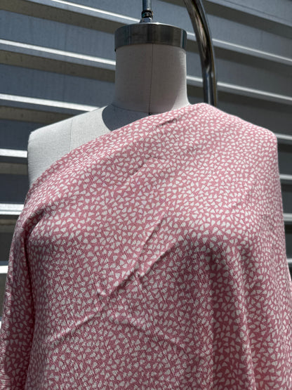 Dusty Pink Abstract Triangles Soft Rayon Crepe "Meet At the Lockers"