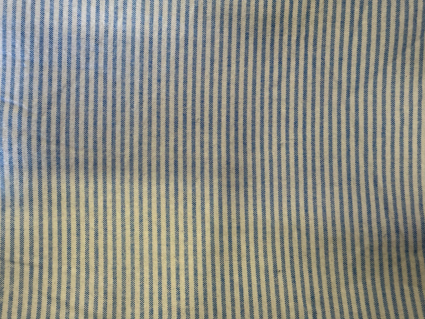 White Light Blue Stripe Cotton Flannel “Riley”