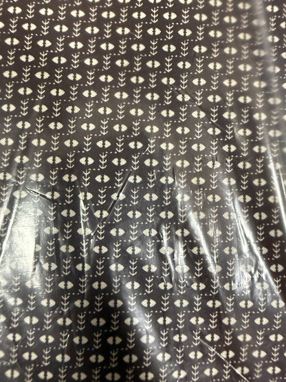 Black White Ditsy Calico Print Quilt Cotton "Midnight “