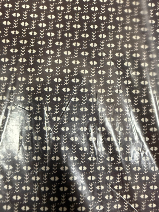 Black White Ditsy Calico Print Quilt Cotton "Midnight “