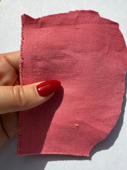 Pink Rose Cotton Duck Canvas "Strawberry Shortcake”