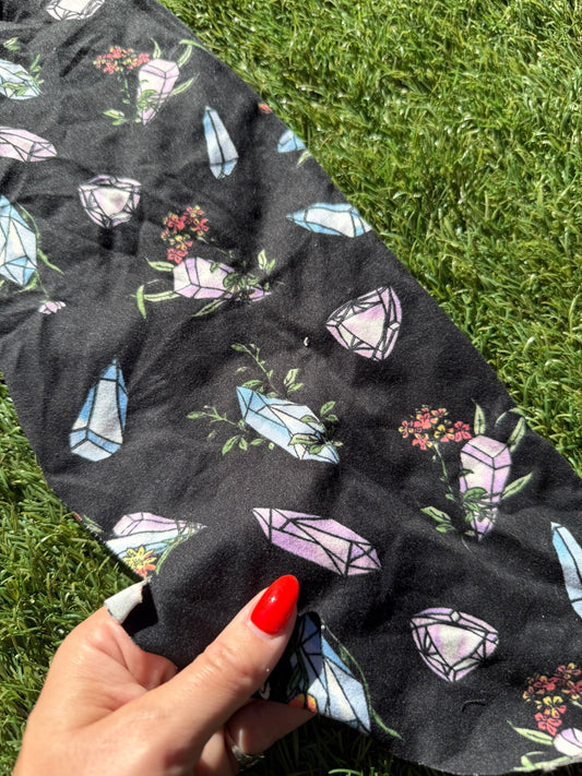 Black Blue Purle Green Crystal Floral Print Polyester Spandex DTY Jersey Crystal Charging"