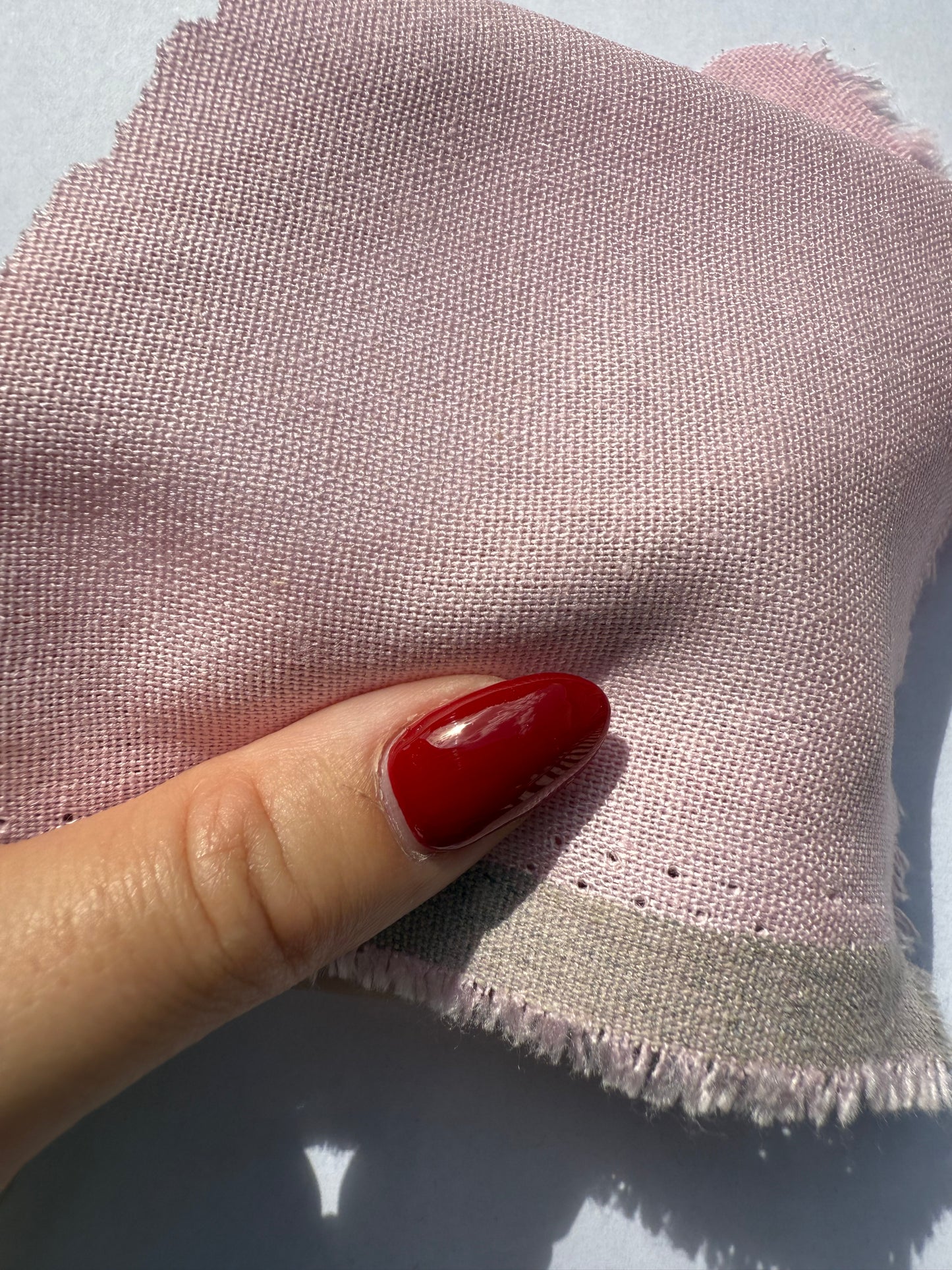 Light Pink Cotton Linen Solid Blend "Kitten Nose’