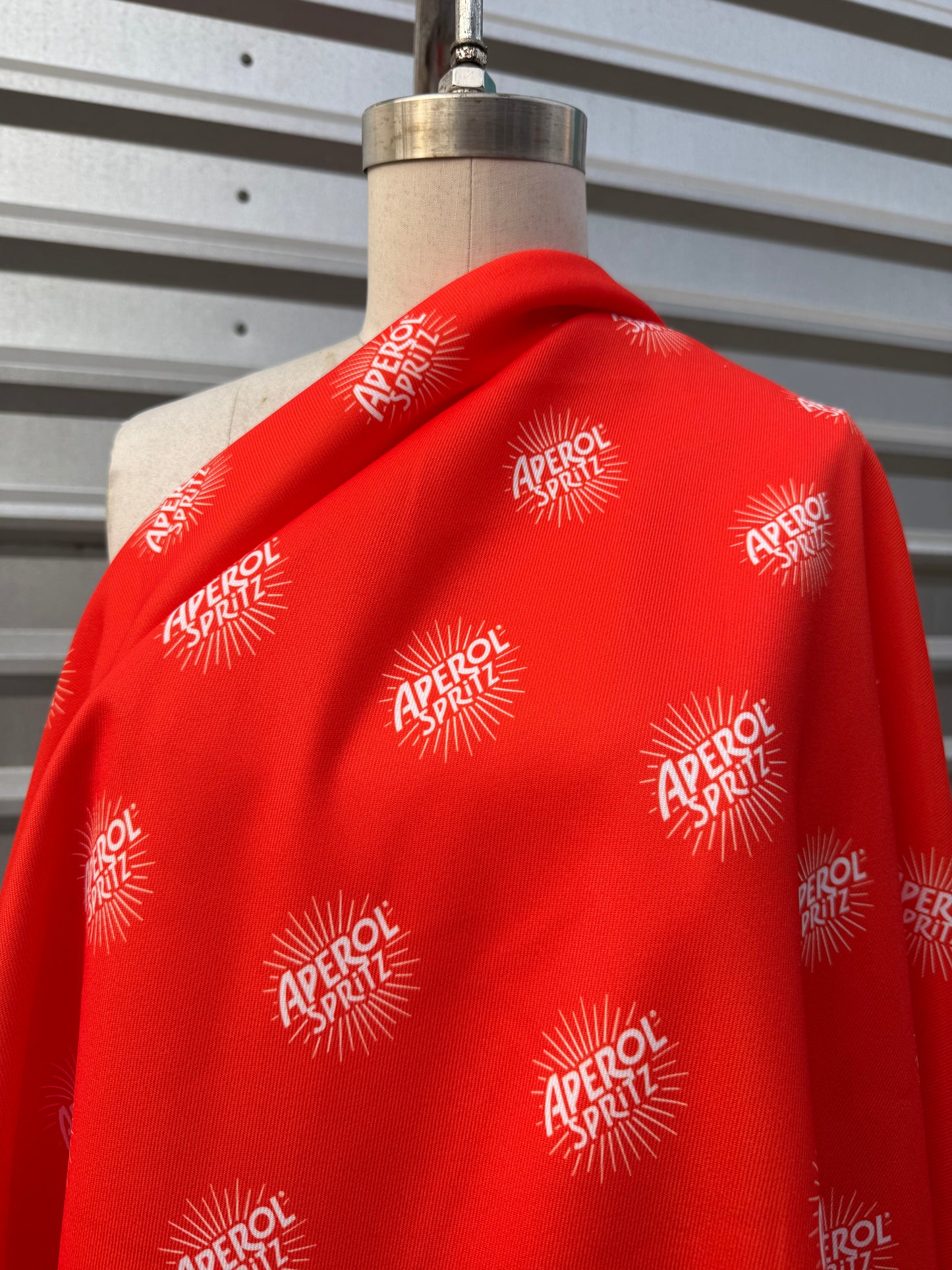 Orange Spritz Print Polyester Twill Woven “Spritz Slurp"