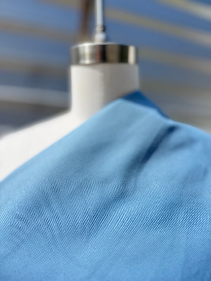 Sky Blue Cotton Canvas "Lake Washington”