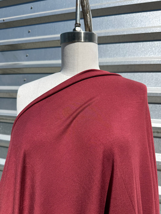 'Mom's Lipstick' Vintage Rose Pink Rayon Spandex Jersey – Deadstock | Pre-Cut Yardage