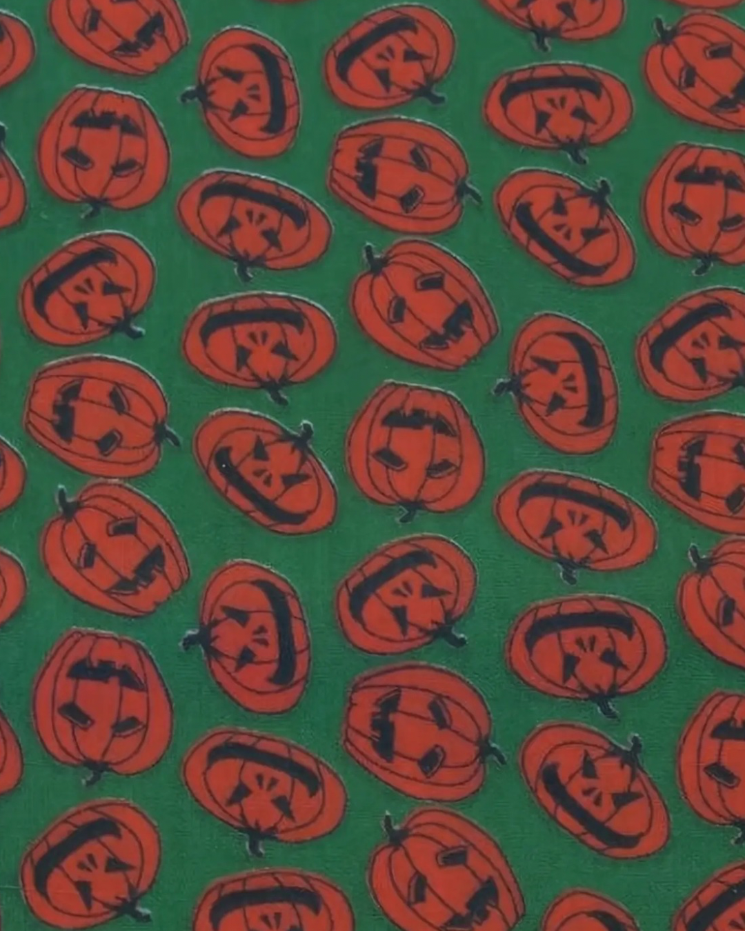Green Orange Pumpkin Polyester Cotton Lightweight Poplin "Gordy”