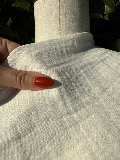 Natural White Double Cotton Gauze Woven "Marshmallow"