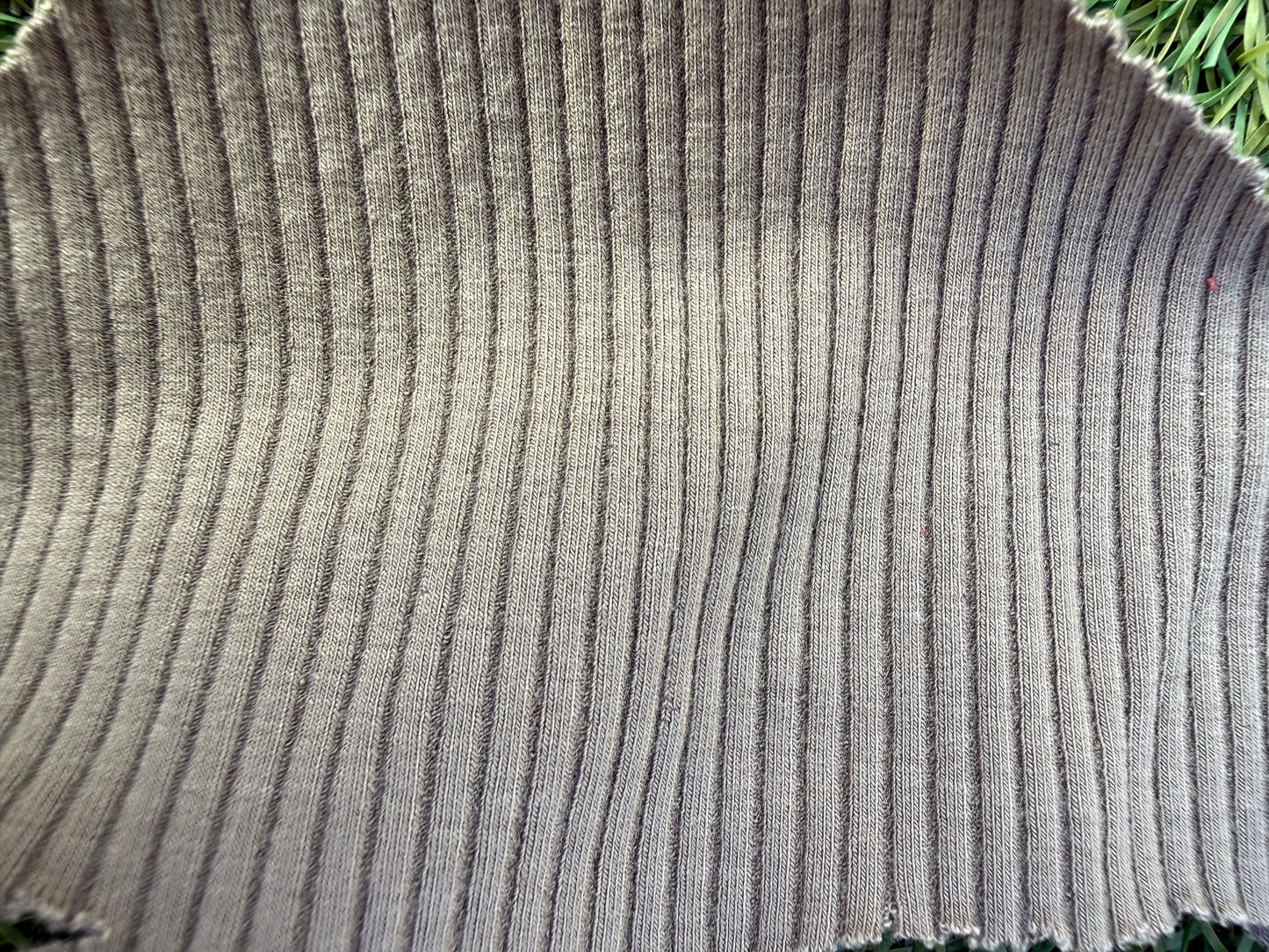 Taupe Brown 2x1 Rayon Spandex Rib Knit "Mocha”