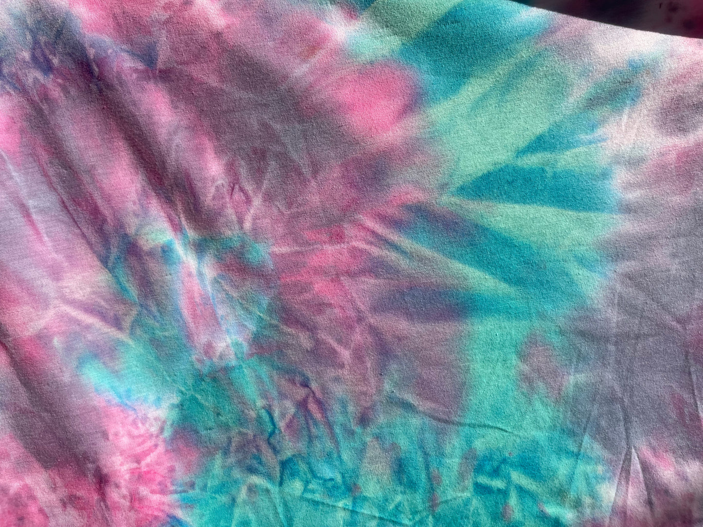 SeaFoam Pink Purple Rayon Spandex French Terry Yoga Jersey Fabric "Unicorn Warrior"