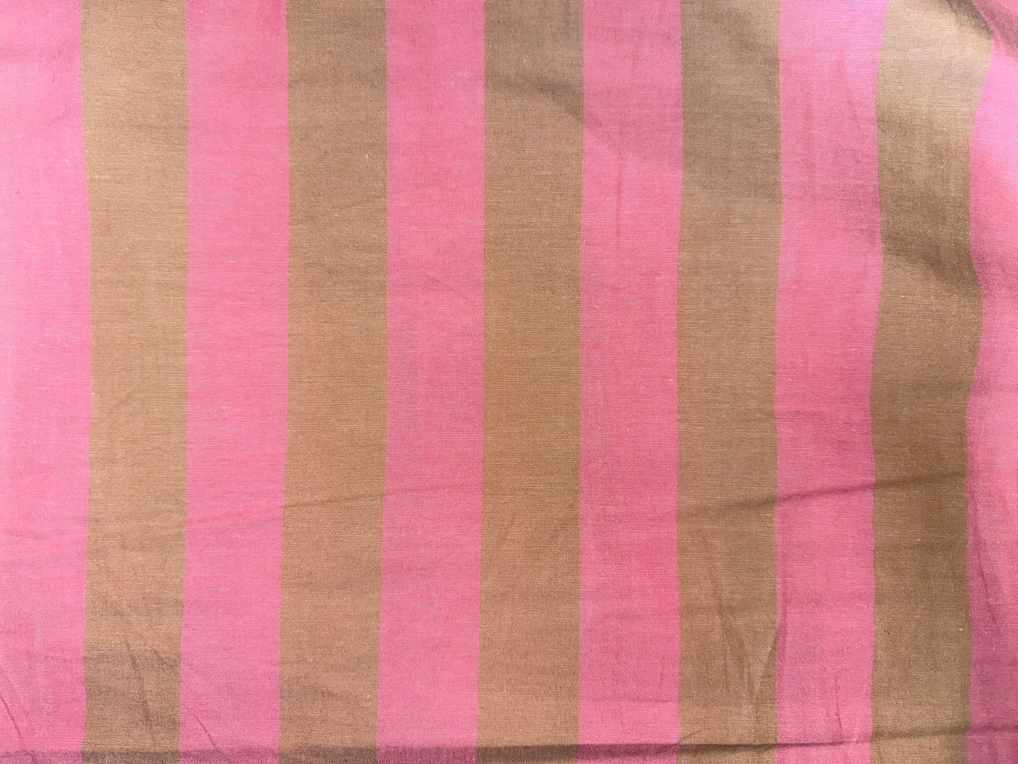 Pink Brown Stripe Poplin Shirting Woven "Rose Mocha”