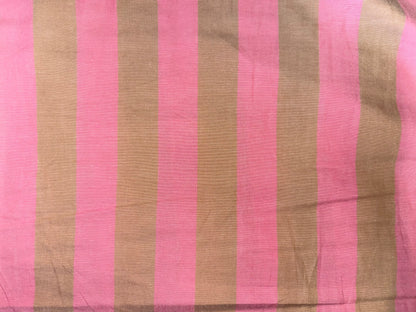 Pink Brown Stripe Poplin Shirting Woven "Rose Mocha”