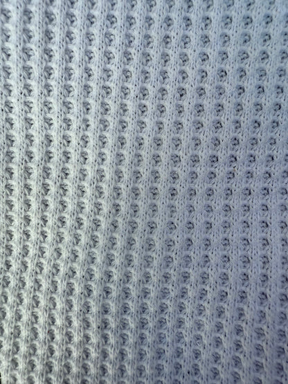 White Cotton Thick Waffle Thermal Knit "Whipped Cream"