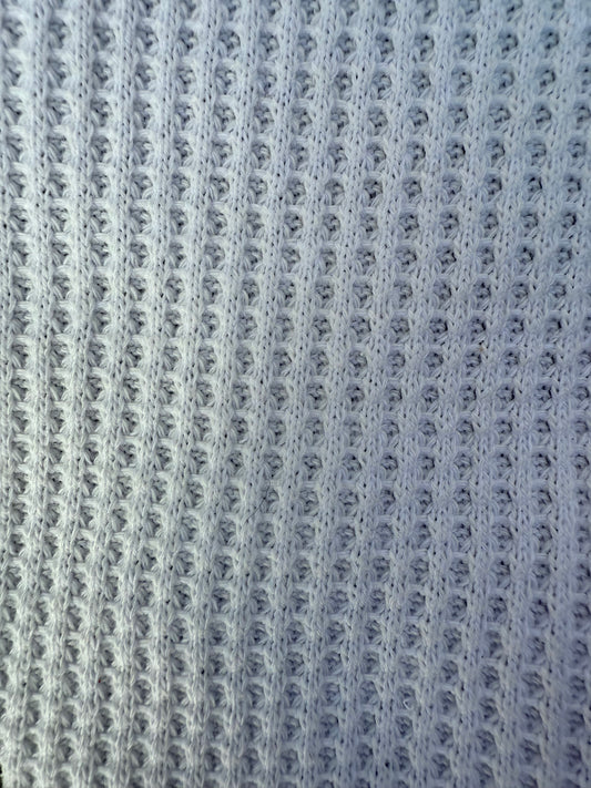 White Cotton Thick Waffle Thermal Knit "Whipped Cream"