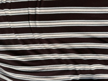 Brown White Baby Blue Stripe Rayon Spandex Jersey "Scotty"