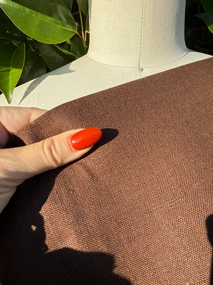 Brown Linen Woven "Chocolate Moose"