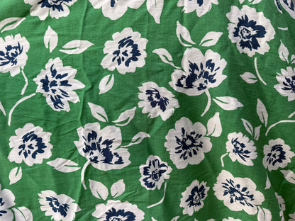 Green Blue white  Floral Rayon Fille "Vacay Kelly"