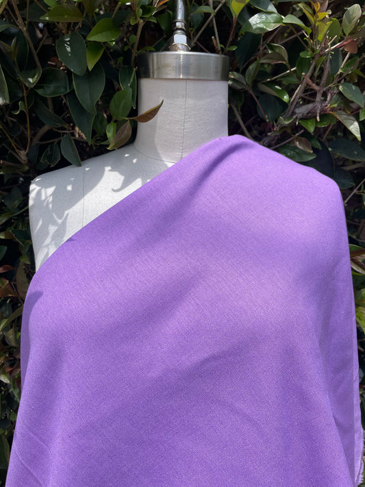 Bright Lavender Purple Cotton Linen Solid Blend "Early Iris"