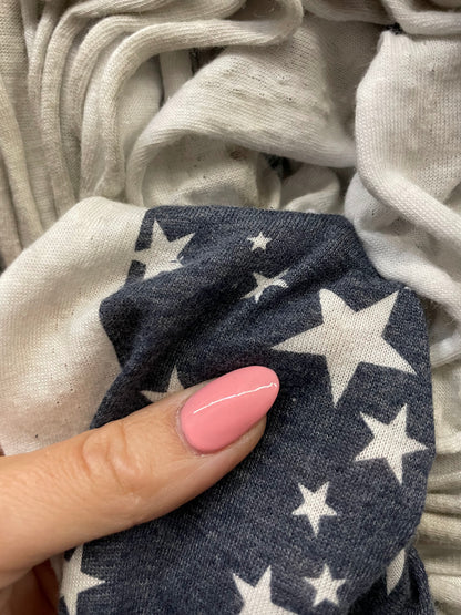 Faded Blue White Stars Rayon Spandex Jersey "Dreamy Nights"