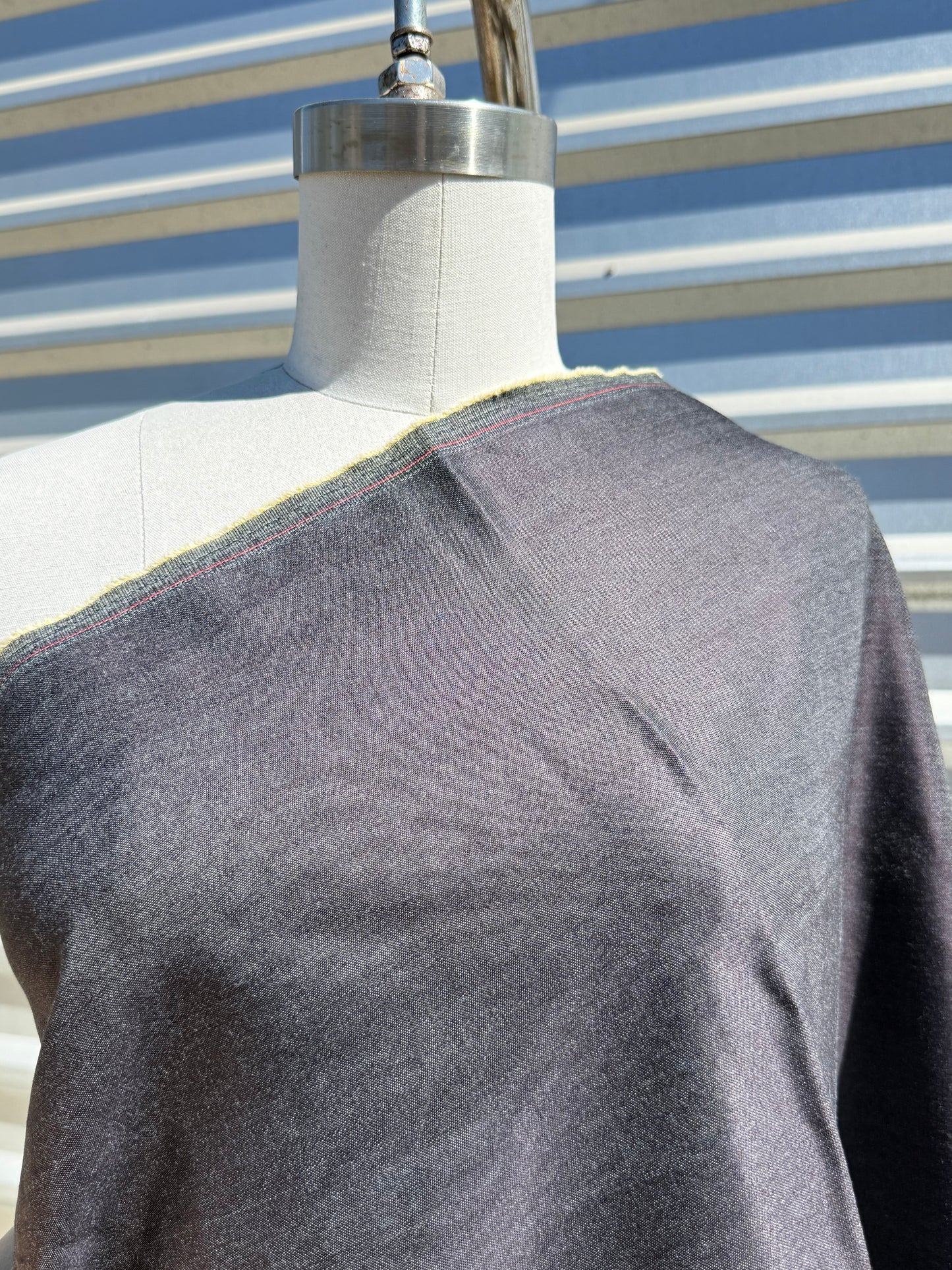 Lightweight Denim Shirting Dark Blue Tencel Cotton Woven "Wyatt"