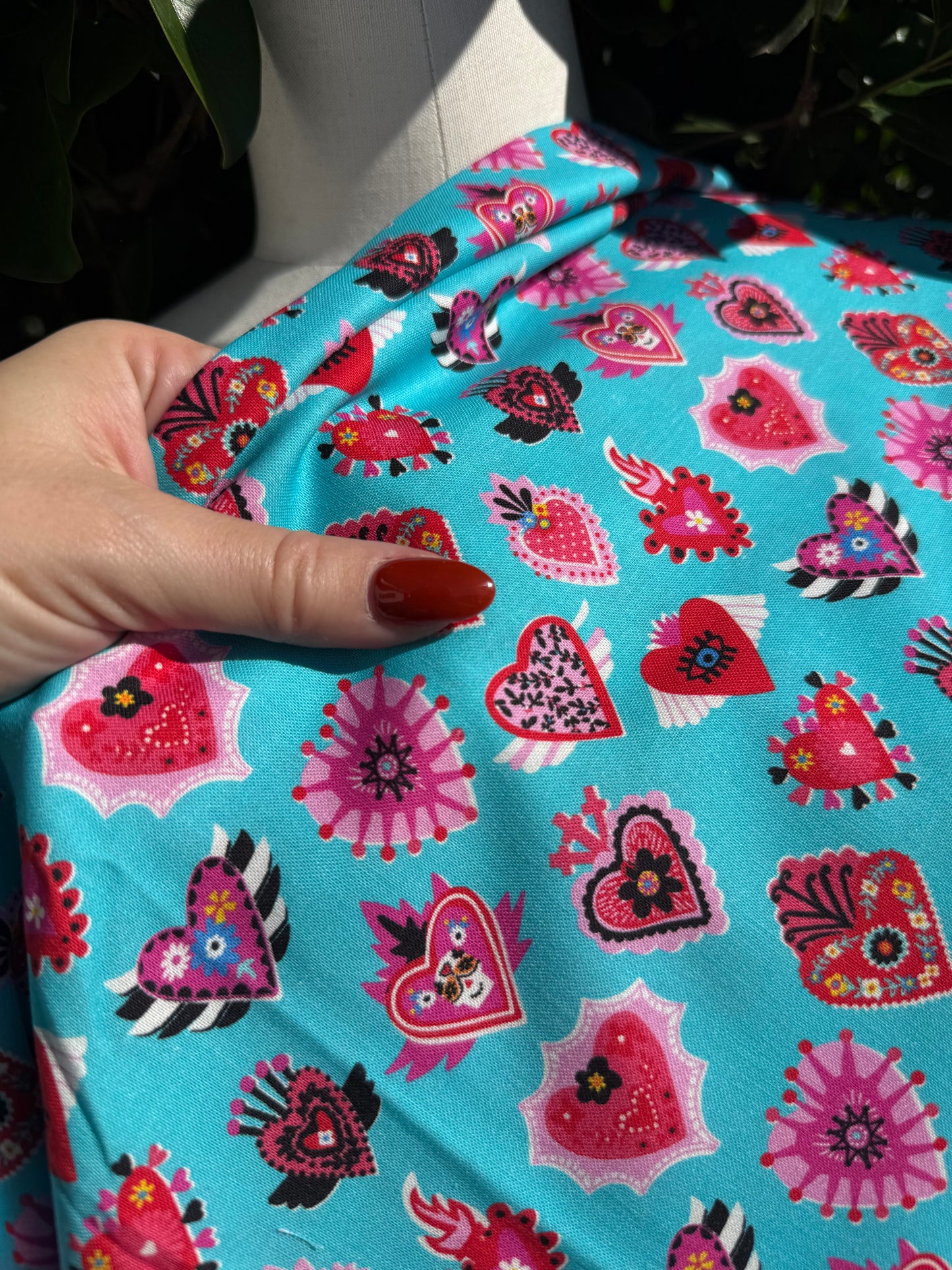 Blue Red Pink Black Yellow White Heart Eyes Wings Floral Skeleton Cross Fire "Mystic Flames of the Heart"