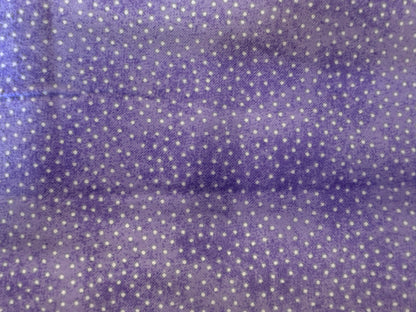 Purple Lavender White Mini Speck Polkadot Cotton Flannel “Lavender Dreams”