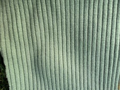 Sage Green 2x1 Rayon Spandex Rib Knit "Minty Chip”