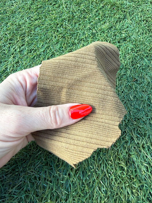 Olive Green Variegated Rib Rayon Spandex Knit "Ollie Olive”