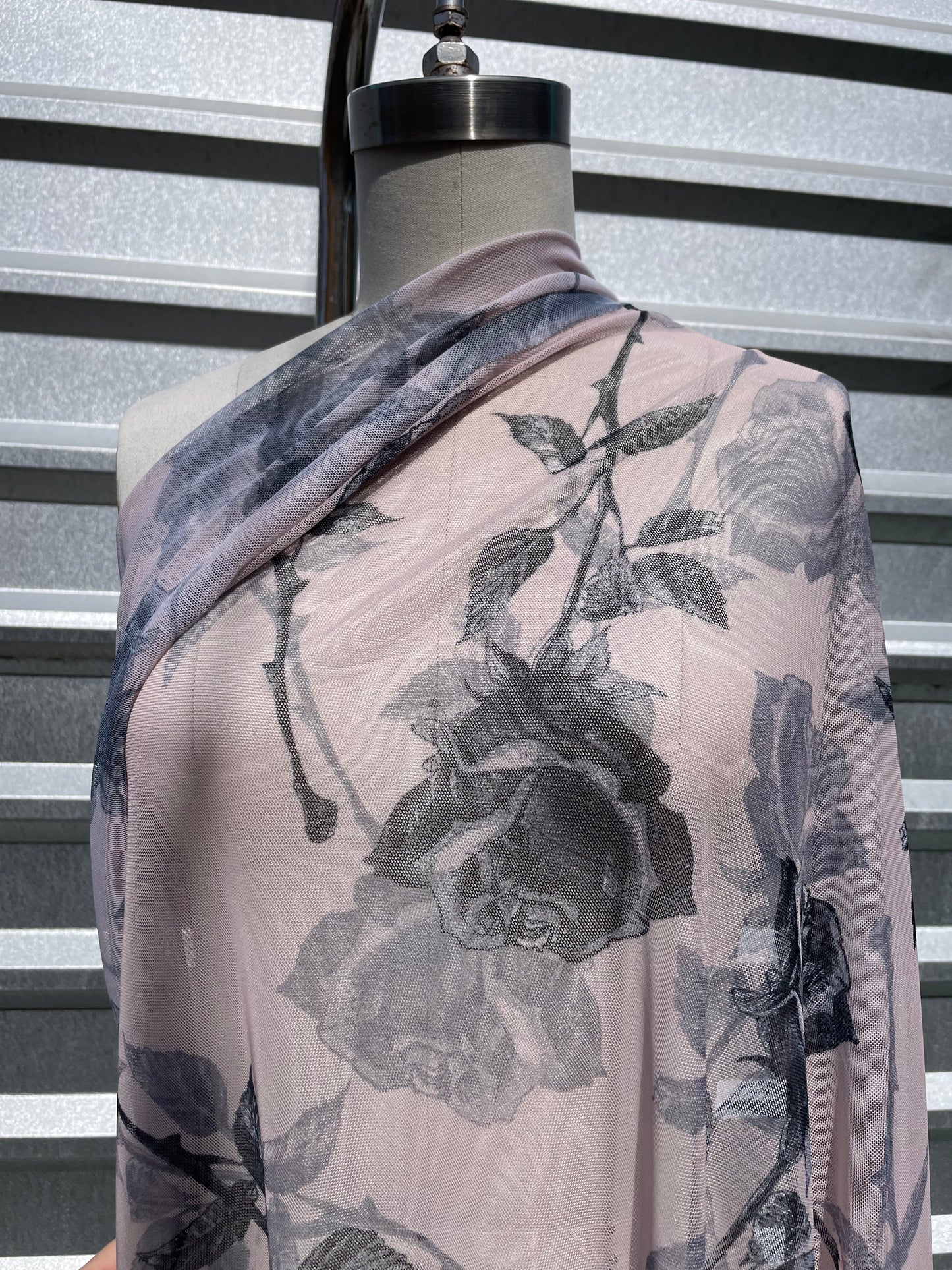 Natural Black Rose Tattoo Mesh "Romeo's Rose"