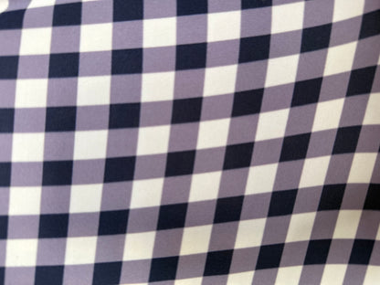Blue White Gingham Nylon Spandex Swim Knit "Pond Swimmer”