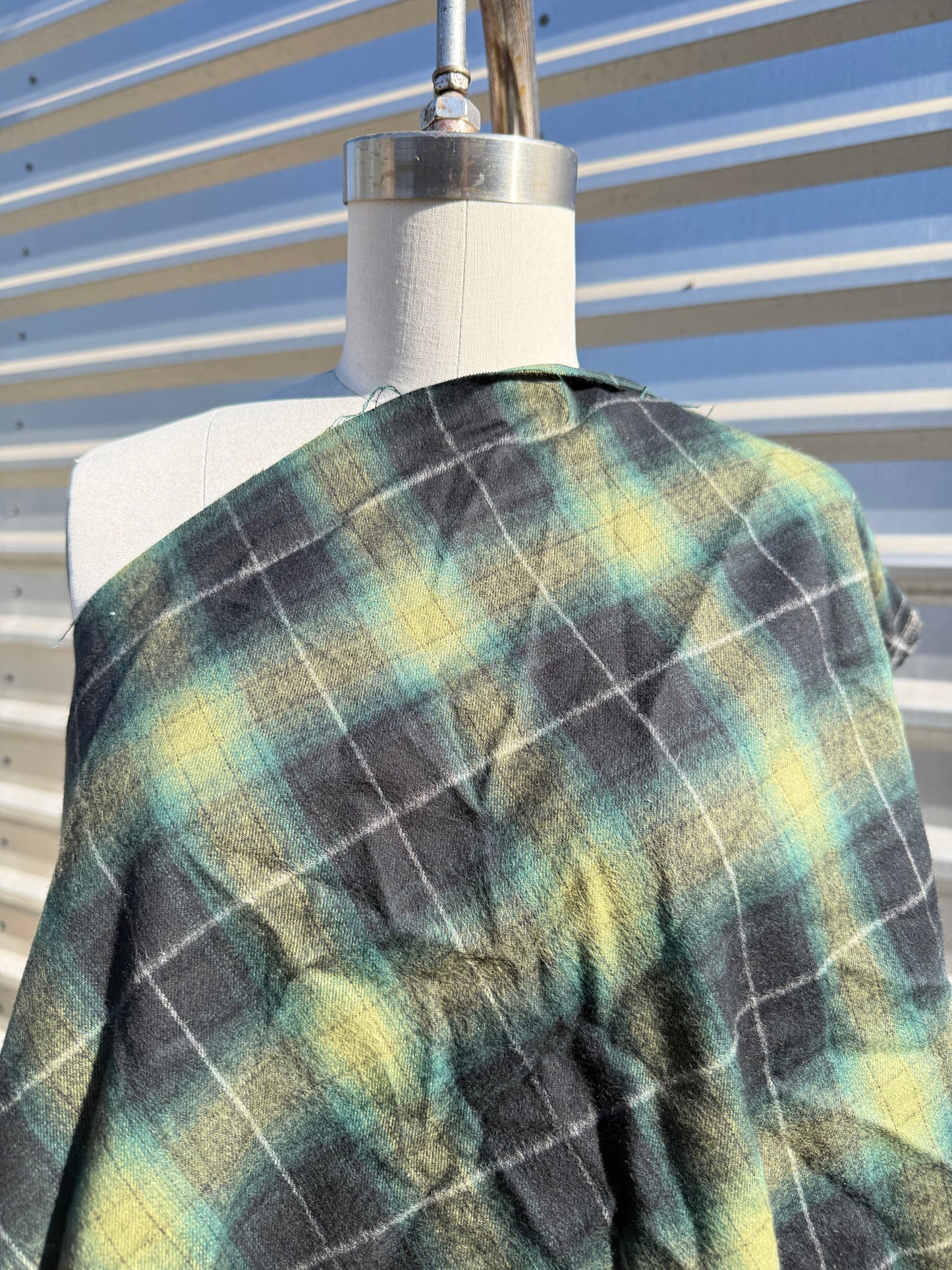 Green Black Japanese Cotton Plaid Flannel "The Pike”